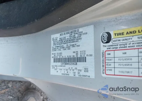 2005 Ford Mustang V6 Deluxe/V6 Premium из США, поврежденный, VIN 1ZVFT80N455254538